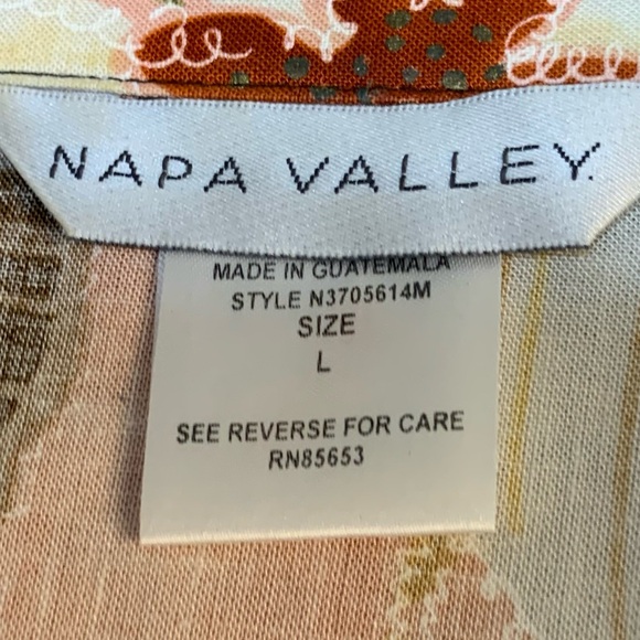 Napa Valley floral button down shirt top blouse - Picture 8 of 9